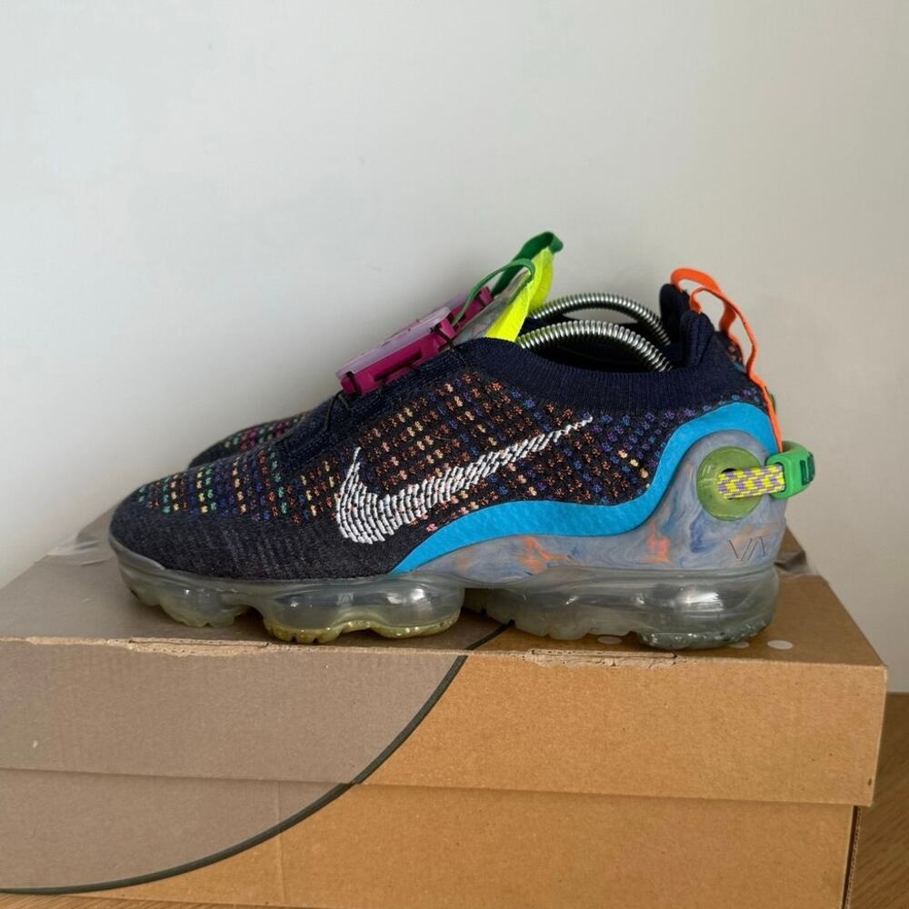 Nike Air Vapormax Flyknit ‘Deep Royal Blue’ Men Sneakers- SZ Men 6.5 - Women 8 - Picture 4 of 11